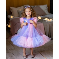Purple and Pink Sequins Birthday Dress