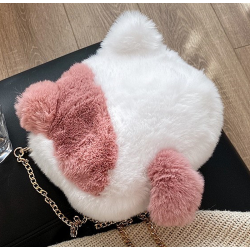 Cute Faux Fur Kitten Purse for Girls