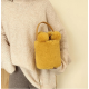 Cute Faux Fur Purse for Girls with Pompoms
