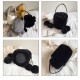 Cute Faux Fur Purse for Girls with Pompoms