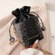 Sequin Mini Drawstring Bucket Bag for Girls