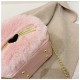 Cute Cat Faux Fur Shape Purse for Girls