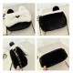 Cute Cat Shape Faux Fur in Two Colors Purse for Girls