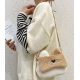 Cute Cat Shape Faux Fur in Two Colors Purse for Girls