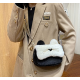 Cute Cat Shape Faux Fur in Two Colors Purse for Girls