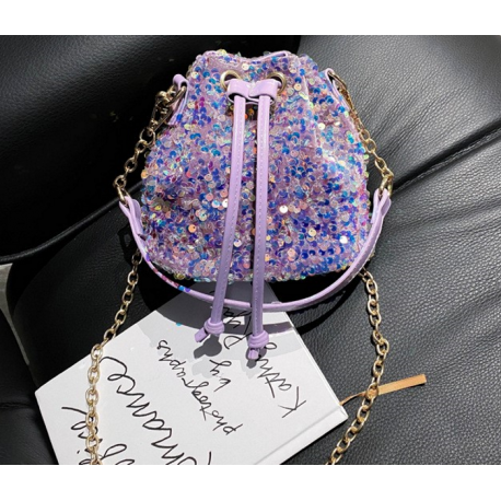 Sequins Mini Drawstring Purse for Girls