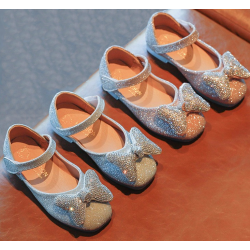 Ringstone Bow Baby Shoes - Without Heel