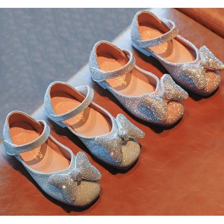 Ringstone Bow Baby Shoes - Witout Heel