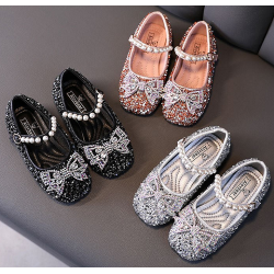 Luxurious Ringtones Bow Baby Shoes Without Heel