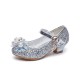 Sparkling Shoes with Flower Ringstone With Heel