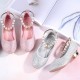 Sparkling Pearl with Small Ringstone Bow Shoes for Girls