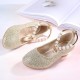 Sparkling Pearl with Small Ringstone Bow Shoes for Girls