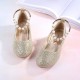 Sparkling Pearl with Small Ringstone Bow Shoes for Girls