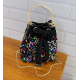 Sequins Mini Drawstring Bow Purse for Girls