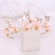 Pink Spring Flower And Butterfly Tiara