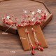Red Flower and Butterfly Tiara Set
