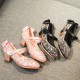 Black/ Pink Sparkling Shoes with Back Bow