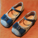 Blue/Dark Blue Jeans Imitation Shoes for Girl