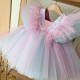Turquoise & Pink Tulle Birthday Party Dress