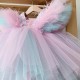 Turquoise & Pink Tulle Birthday Party Dress