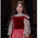 Stars Princess Dress Long - Bordo Velvet