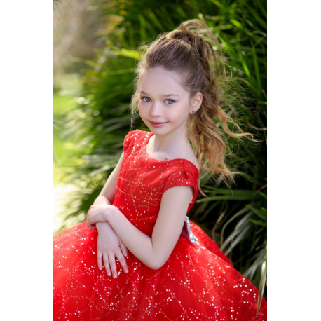 Red with Silver Birthday Dress