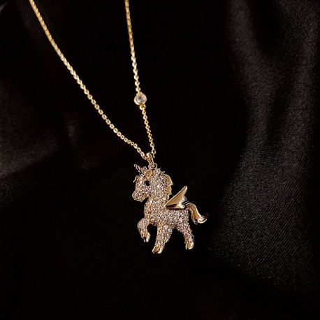 Gold Unicorn Neckless