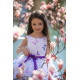 White with Purple Sequin Butterfly Birthday Dress