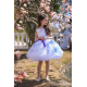 White with Purple Sequin Butterfly Birthday Dress
