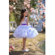 White with Purple Sequin Butterfly Birthday Dress