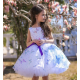 White with Purple Sequin Butterfly Birthday Dress