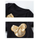 Minnie Mouse White/Black with Gold Baby Set