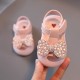 Ribbon Pink Baby Sandals with Toes Protection