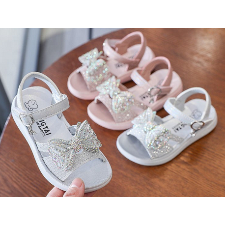 Crystal Ribbon Baby Sandals