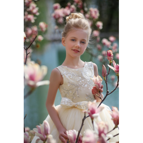 Champagne Flower Birthday Dress