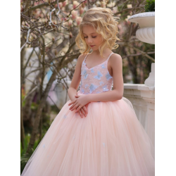 Peach Butterfly Birthday Dress