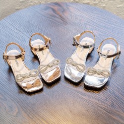 Crystal Bow Sandals for Girls