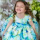 Turquoise Flower Birthday Dress