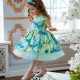 Turquoise Flower Birthday Dress