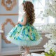 Turquoise Flower Birthday Dress