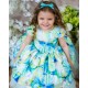 Turquoise Flower Birthday Dress