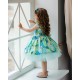 Turquoise Flower Birthday Dress