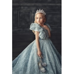 Blue Ringstone Ball Dress