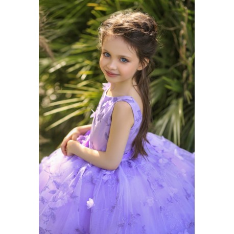 Purple Flowers Birthday Dress