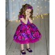 Dark Purple & Pink Orchids Birthday Dress