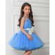 Blue with Gold Ribbon Birthday Dress