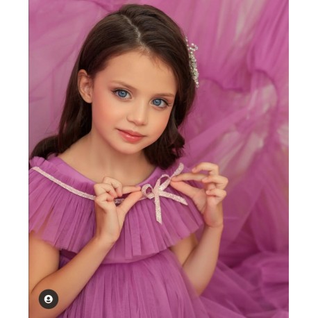 Long Purple Birthday Dress