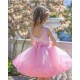 Pink with Lilac Butterfly Birthday Dress