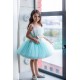 Light Turquoise with Pink Birthday Dress