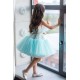 Light Turquoise with Pink Birthday Dress